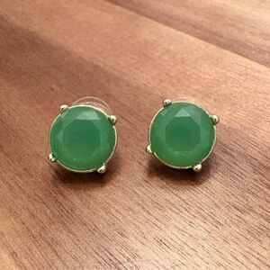 J.Crew | Faux Jade Stud Earrings | 1/2” Width